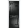 Muirfield solid Black None Glass 920 x 2090mm Right Hand