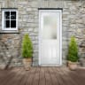 Lytham White Clear Glass 920 x 2090mm Right Hand