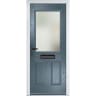 Lytham Slate Grey Stipolytte Glass 920 x 2090mm Right Hand