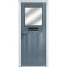 Eaton Slate Grey Clear Glass 920 x 2090mm Right Hand