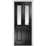 Carnoustie Black Clear Glass 890 x 2090mm Left Hand