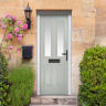 Carnoustie Agate Grey Clear Glass 890 x 2090mm Left Hand