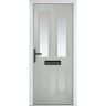 Carnoustie Agate Grey Clear Glass 890 x 2090mm Right Hand