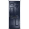 Muirfield solid Blue None Glass 890 x 2090mm Right Hand