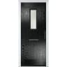 Sunningdale Black Stipolytte Glass 890 x 2090mm Left Hand