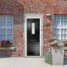 Sunningdale Black Stipolytte Glass 890 x 2090mm Left Hand