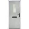 Sunningdale Agate Grey Stipolytte Glass 890 x 2090mm Left Hand
