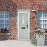 Sunningdale Agate Grey Stipolytte Glass 890 x 2090mm Left Hand