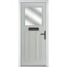Eaton Agate Grey Stipolytte Glass 890 x 2090mm Left Hand