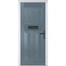Eaton Solid Slate Grey None Glass 890 x 2090mm Left Hand