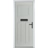 Eaton Solid Agate Grey None Glass 890 x 2090mm Left Hand