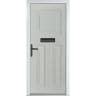 Eaton Solid Agate Grey None Glass 890 x 2090mm Right Hand