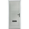 Monza Solid Agate Grey No Glass 890 x 2090mm Left Hand