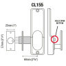 Codelocks Mortice Latch With Dual Function Backplate Silver Grey