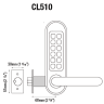 Codelocks Heavy Duty Lever Handle Type Digital Dead Latch Stainless Steel