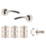 Arc Internal Door Pack Satin Nickel/Polished Chrome Dual Finish