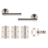 Sultan Internal Door Pack Satin Chrome Plate