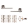 Sultan Privacy Internal Door Pack Satin Chrome Plate