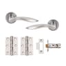 Open Door Pack Polished Stainless Steel/Satin Chrome Dual Finish