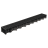 ACO HexDrain Plastic Grating Channel 1m x 125mm Black