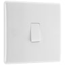 BG 800 Series 20A Single Wall Light Switch White Moulded Round Edge