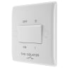 BG 800 Series 10A Triple Pole Fan Isolator Switch Round Edge White
