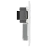 BG 800 Series Shaver Socket Round Edges Dual 115/240V White Moulded