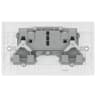 BG Nexus 800 13A Double Switched Socket Round Edge White Moulded