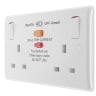 BG 13A Double Switched Socket & Type A RCD Round Edge White Moulded