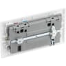 BG Nexus 800 Series 13A Double Switched Socket USB A&C 22W White