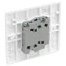 BG 800 Series 20A Double Wall Light Switch White Moulded Round Edge