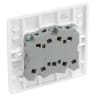 BG 800 Series 20A Triple Wall Light Switch White Moulded Round Edge