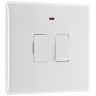 BG 800 Series Switched Fuse Connection Unit with LED Round Edge White