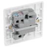 BG 800 Series Switched Fuse Connection Unit with LED Round Edge White