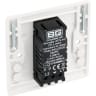 BG 800 Series Single Wall Dimmer Switch White Moulded Round Edge