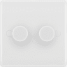 BG 800 Series Double Wall Dimmer Switch White Moulded Round Edge