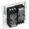 BG 800 Series Double Wall Dimmer Switch White Moulded Round Edge