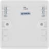 BG 800 Series Single Electrical Blank Plate Round Edge White Moulded