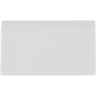 BG 800 Series Double Electrical Blank Plate Round Edge White Moulded