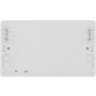 BG 800 Series Double Electrical Blank Plate Round Edge White Moulded