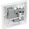BG Nexus 900 13A Single Switched Socket Square Edge White Moulded