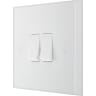 BG 900 Series 20A Double Wall Light Switch White Moulded Square Edge