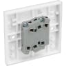 BG 900 Series 20A Double Wall Light Switch White Moulded Square Edge