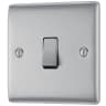 BG Nexus Metal 20A Single Intermediate Light Switch Brushed Steel
