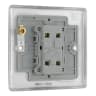 BG Nexus Metal 20A Single Intermediate Light Switch Brushed Steel