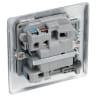 BG Nexus Metal 13A Switched Fused Connection Unit Brushed Steel