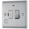 BG Nexus Metal Switched FCU with LED and Flex Outlet Brushed Steel