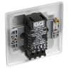 BG Nexus Metal Single Wall Dimmer Switch 2 Way Brushed Steel