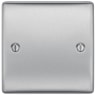 BG Nexus Metal Single Electrical Blank Plate Brushed Steel