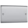 BG Nexus Metal Double Electrical Blank Plate Brushed Steel